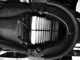 Maintenance Air Filter Inspect the air filter often if riding in unusually wet or dusty conditions. Do not apply air filter oil to this air filter.