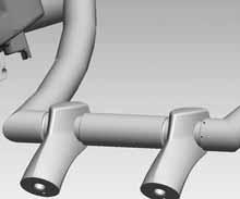 For high position, align the upper handlebar marks with the split in the riser. For low position, align the lower handlebar marks with the split in the riser. 3.
