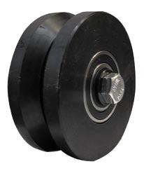 The UHMW wheels have a gate weight capacity of 450 pounds.