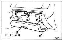(a) Remove the glove compartment door finish plate inside the