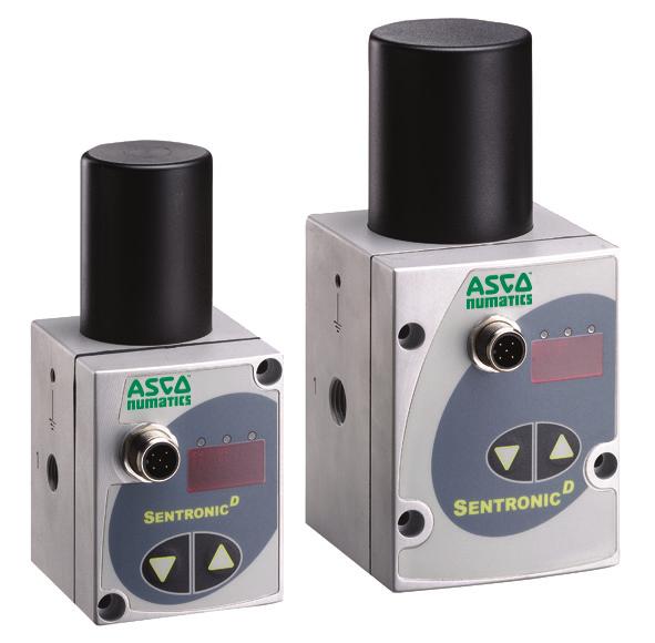 PROPORTIONAL VALVES Sentronic D - G 1/8 to G 3/8 tapped body or G 1/8 - G 1/4 subbase mounted body with digital pressure control 3 ports Series 608 609 FEATURES Sentronic D is a highly dynamical