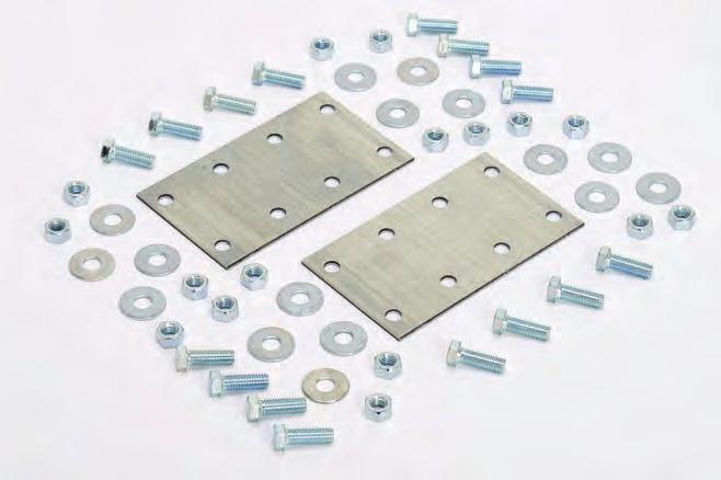 Grip Strut - Walkway Accessories Part number includes (2) Splice plates - 4" x 7" (16) 7 16"-14 x 11/4" Hex bolts (16) 7 16"-14 Hex nuts (16) 7 16" Washers Walkway splice plate (7