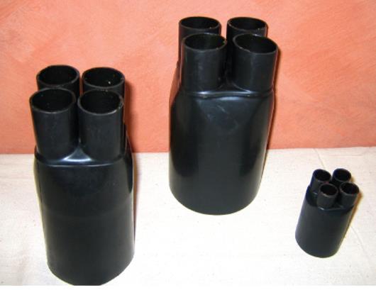 HEAT SHRINK BOOTS 4 WAY LV CABLE BREAK OUT BOOTS Catalogue Number D d P F TB TF E S E S E S E S S MAX S MAX LVCBR0415 35 16 12 5 85 105 14 20 2.