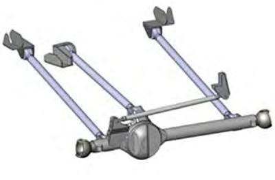 7 whole subset of types of link suspensions such as radius arm and leaf spring and traction bar, this paper will focus on the design and implementation of a three link plus pan-hard bar front, and
