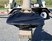 Canvas cover for the hopper keeps the intake free of debris Electric rollover tarp Gooseneck