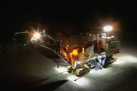 Full utilization increases efficiency High performance also during the night The amount of night work performed on road con