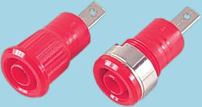 9649-21 108-5449 Green 66.9649-25 108-5452 Overall length=50, Diameter=8.5, Cable entry=4.0, Wire size=2.5mm 2 max. Slimline fully insulated safety plugs with fixed shroud.