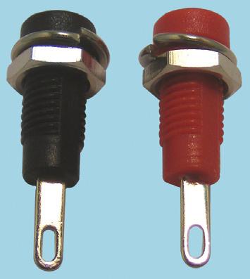 H291N+ 2mm Stackable Plugs 601214 209718 Stackable plugs with gold plated multi-leaf bunch spring contacts. Red 169-8991 Black 169-8992 Horizontal Test Jack 5A Insertion Force 2.2N Min.