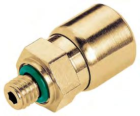 Plug connectors with release sleeve and 1 seal High reliability up to 232 psi (16 bar); suitable for most applications 13 Screw-in connector - Whitworth pipe thread DIN ISO 228 - Chambered O-ring -