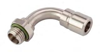 Plug connectors with release sleeve and 1 seal High reliability up to 232 psi (16 bar); suitable for extreme environments 69 Swept screw-in elbow 90, swiveling - Whitworth pipe thread DIN ISO 228 -