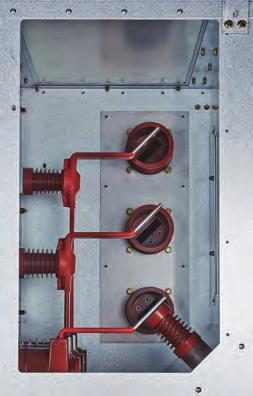 Cable compartment The cable compartment can be fitted with current transformer, earthing switch and surge arrester. ET switchgear provides customers with rear panel mounting and maintenance mode.