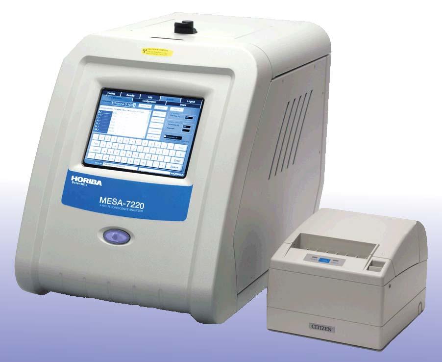 Designed for Easy Operation The MESA-7220 is a compact and lightweight analyzer that can readily measure sulfur content in petroleum products down to ppm levels in just 3 minutes.