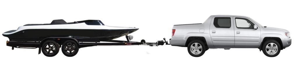 Generally speaking, the bigger the boat the larger the tow vehicle/tow bar