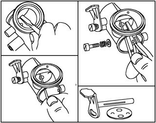 Page 2 of 2 Disassemble Carburetor Small One-Piece Flo-Jet If it is necessary to remove choke shaft, venturi, or throttle shaft, proceed in following sequence. 1. Pry out welch plug. 2. Remove choke plate.