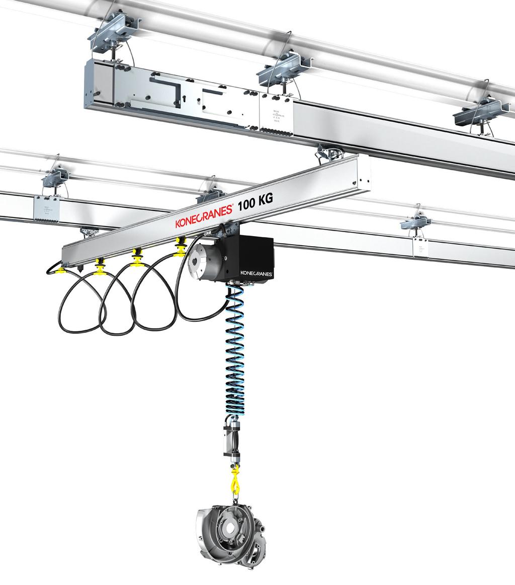 XA ALUMINIUM WORKSTATION CRANES EXTREMELY LIGHT, EXTREMELY DURABLE XA handles loads up to 2,000 kg across a wide variety of rail types, and is a cost-efficient solution for various work areas.