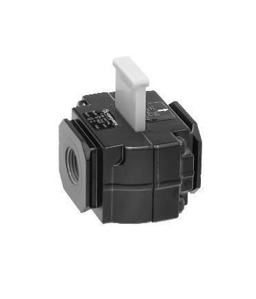 T73 Lockout & Shut-off Valves 1/", 3/8", 1/2" Port Sizes EXCELON design allows in-line or modular installation with other 72, 73, and 7 Series products Valves can be quickly closed by manually