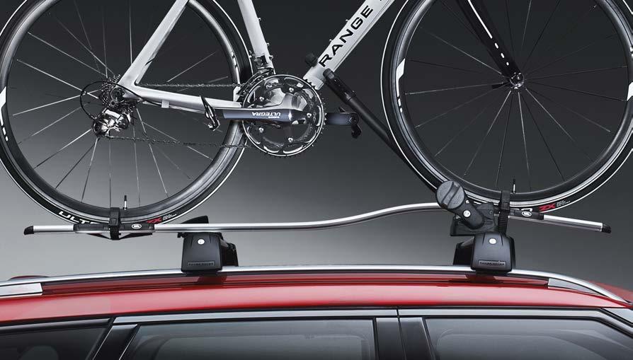Roof-Mounted Bike Carrier* Securely transport your bike on the roof of your Evoque with this durable, lockable