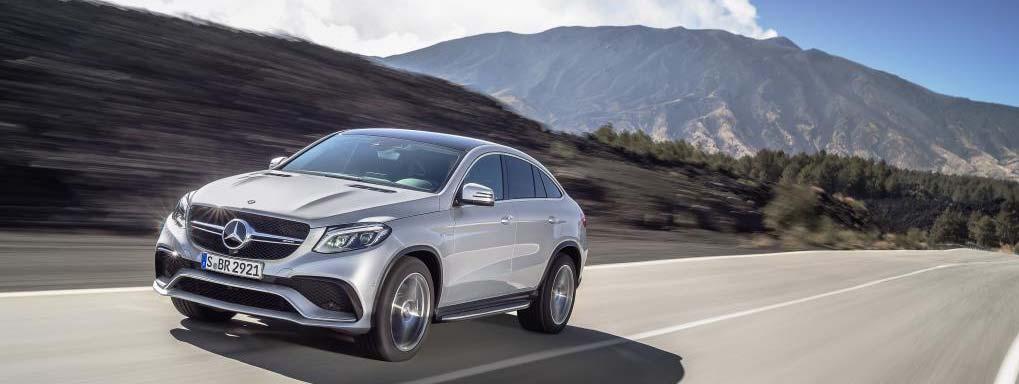 5 GLE Coupe Key Highlights Sporty, imposing exterior, with a coupe roofline, hallmark SUV elements and standard 20 light-alloy wheels Newly developed 9G-TRONIC offers even faster shift and response
