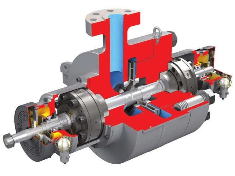 WCH Between Bearings, Radially Split Pumps ISO 13709/API 610 (BB2 or BB5) WCH-1S Single-Suction Design Fully compliant with the latest edition of API 610 (BB2 or BB5), the Flowserve WCH pump is a
