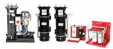 PORTABLE FILTRATION With easy maneuverability around plant floors, portable filtration products are the ideal tools to remediate contaminated systems, flush new equipment during commissioning, or