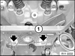 Risk of cracking and distorted tightening values. Put the cylinder head on. Apply a light coat of oil to washer contact area and thread of new cylinder head bolts.