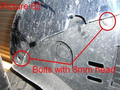 Pliers Remove the undertray beneath the engine using a Phillips screwdriver