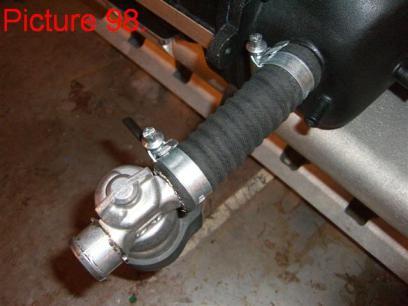 Turn the valve around in the rubber mounting bracket (Pic.96 and Pic.97).