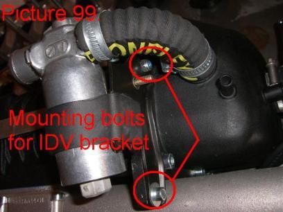 small outlet on the idle control valve (Pic.98).