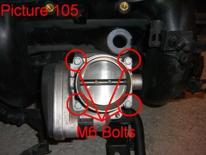 Unbolt the throttle body from the original intake manifold using