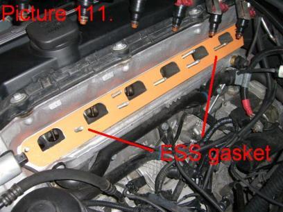 Install the supplied ESS intake gasket (Pic.111).