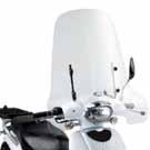 SCOOTER SPECIFIC WINDSCREENS Mounting kit sold separately. 7258 176-152A 176-KD242ST 176-154A 176-134A APRILIA Scarabeo 50 09-11 Transparent 46X66cm 176-152A 86.