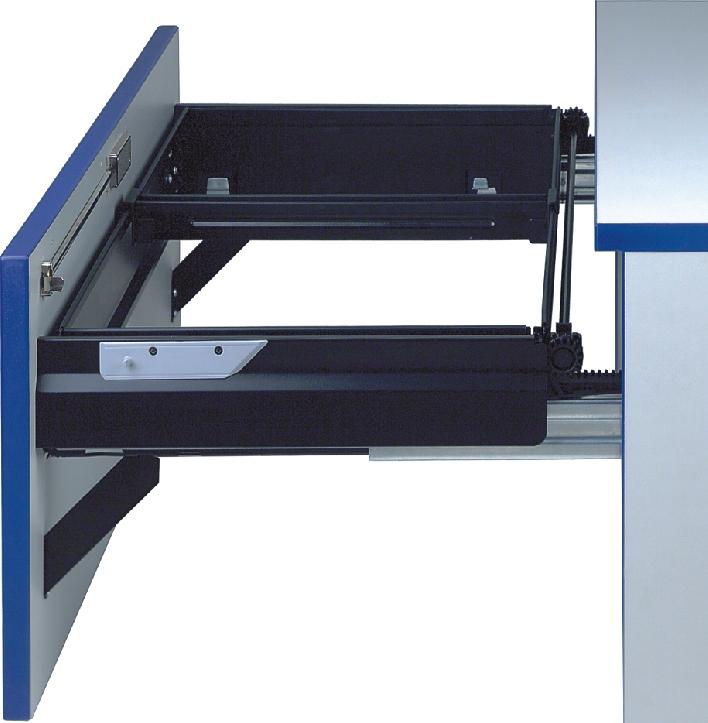 Locking systems. The adaptation to a locking system is possible by means of lock-catch plates which will be mounted on the sides of the filing frame.
