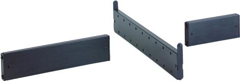 Accessories for Pro-Line II wide drawer. Drawer partition for drawer depth 330 mm (A4) Example: Drawer width 680 mm Divider panels and divider plates made of steel, incl.