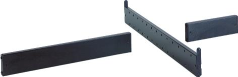 Accessories for Pro-Line II wide drawer. Drawer partition for drawer depth 480 mm Example: Drawer width 680 mm Divider panels and divider plates made of steel, incl.