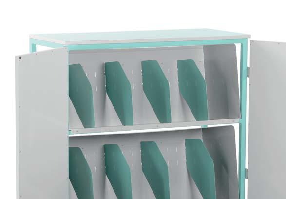 MR145CL Filing Trolleys - Tiered Suitable for use with (see below for fi ling capacity) Case note fi les Ring binders Lever arch fi les Available with Open front Hinged door/s fi tted with an