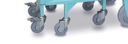 200mm wheels (braking) Offers total fi ling capacity of 1740mm, 580mm per drawer* Max load (per box) 25kg * Suspended fi ling is
