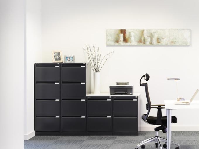 First place for workplace storage BS Filing Cabinets Flush front 1623 1633 1643 Product Code Description Height (mm) Width (mm) Depth (mm) 1623 Foolscap with 2 drawers Flush Front BS2E 711 470 622