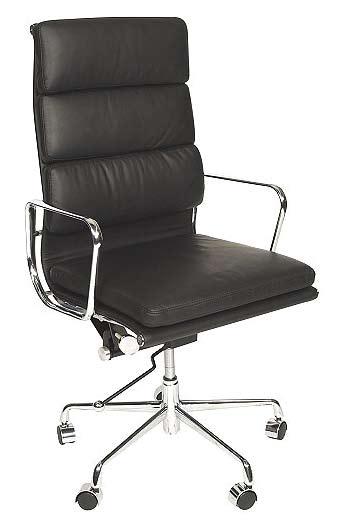 OI-6831 Charles eames Style High Back Ribbed executive chair in black