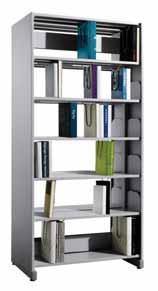 BS1B198 PT Single sided, 1 bay library shelving