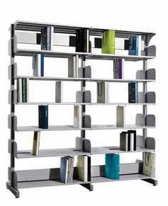 bay library shelving without side panel H 1980 W