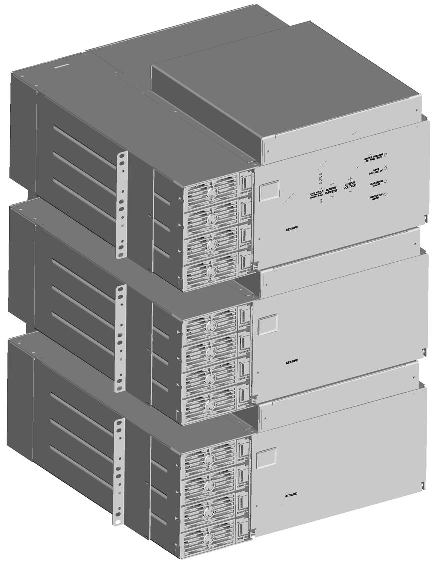 SYSTEM OVERVIEW Description: +24VDC to -48VDC @ up to 375A converter system. The NetSure DCS48375 Converter System is comprised of a main shelf and up to two (2) expansion shelves.