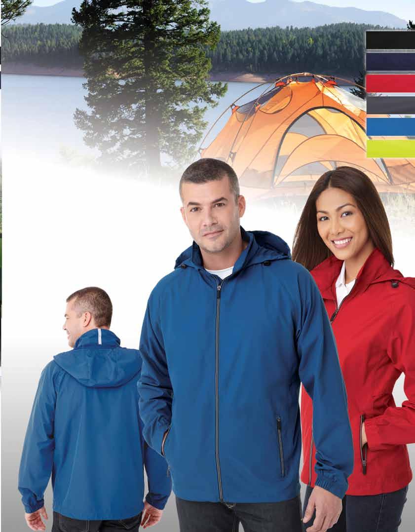 Black Navy Red Gunmetal Lightweight Polyester Jacket Cobalt Blue Hi Vis Yellow 100% polyester, wind resistant and water resistant fabric.