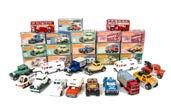 Matchbox Superfast Late Issue Cars, including 1 Dodge Challenger, 4 57 Chevy, 67 Datsun 260-Z (2), 55 Ford Cortina (2), 12 Citroen CX (2) and others, in original boxes, E, all duplicates are