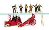 (2), (20+) 100-200 524. Ducal Models mint boxed Firemen sets F1, F2, F3 and F4, total of 25 pcs, VG, in 4 boxed sets, 60-100 525.