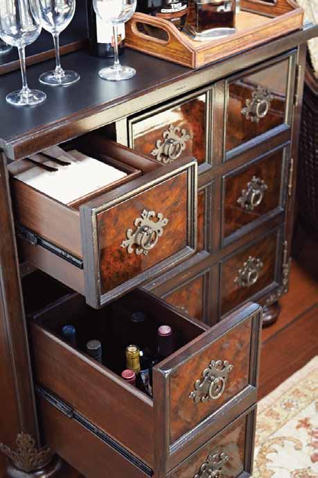 The Churchill bar cabinet is a signature piece in the collection for its beauty and function.