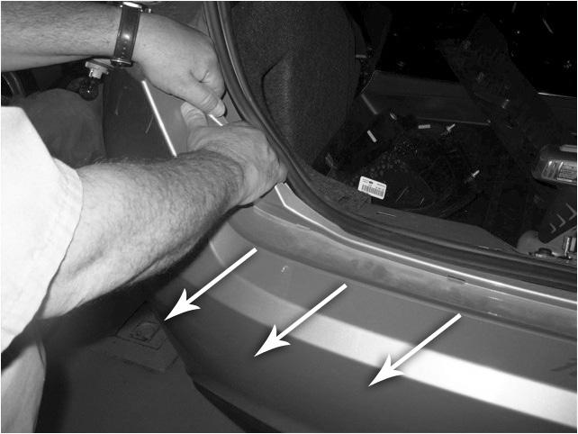 Step 6) Carefully pull out the bumper from both