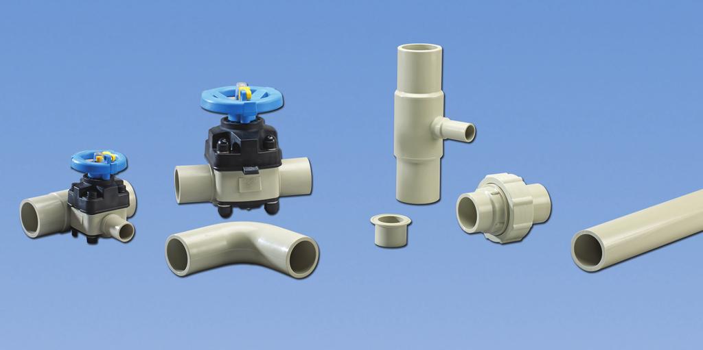Supply Range Pressure Rating Pipe and Fittings 20-315mm (1/2-12 ) SDR11, 150psi Valves T-342 diaphragm