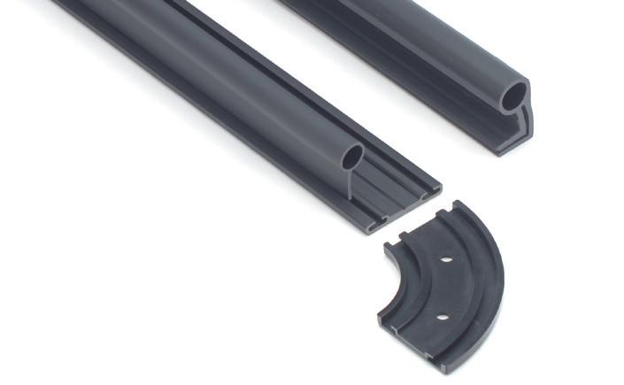 8200 SERIES SPACE$AVER DOORWARE UNIQUE GASKET SYSTEMS Tough gasket channel features pre-molded radius corners for easy gasket installation; eliminates mitering and corner joints.