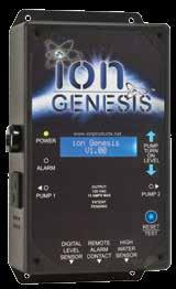 Ion Genesis Smart Controller and Sensors Typical Installation Diagram System Features 1 1 4 2 8 4 2 3 3 7 4 6 1. Ion Genesis 2. Pump outlets 3. Power cord 4. Dialer (optional). High water sensor 6.