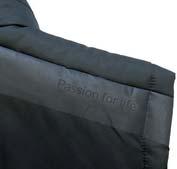 polyester (int./ext.). Water-repellent coating.